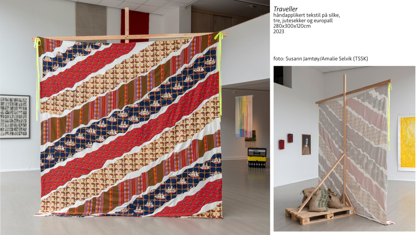 skulptur av seil og europall